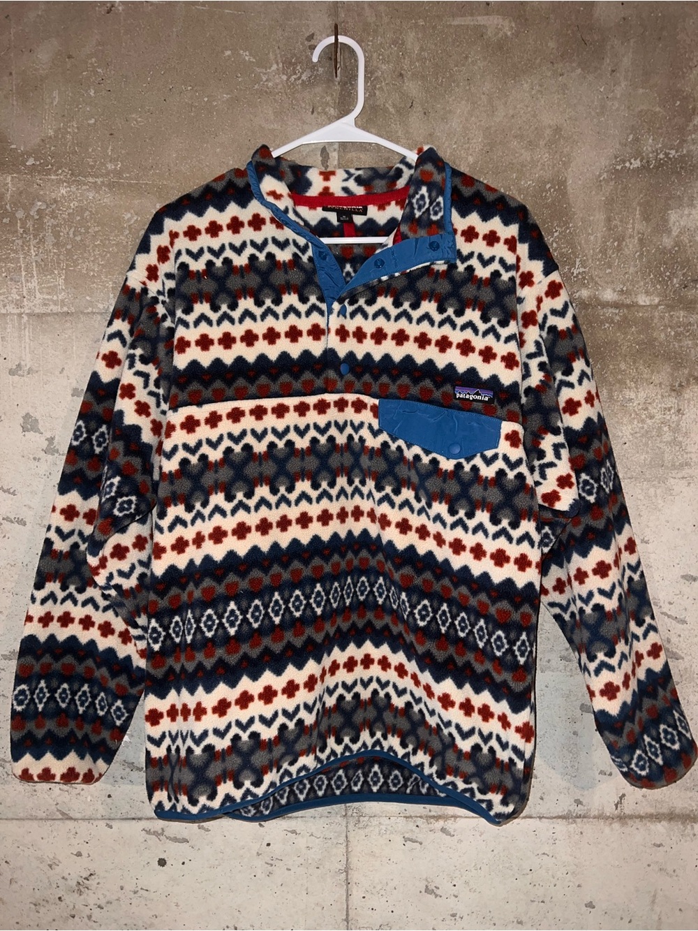 Patagonia Synchilla Snap-T Pullover Fleece Aztec Tribal Cliff Print Men's Medium